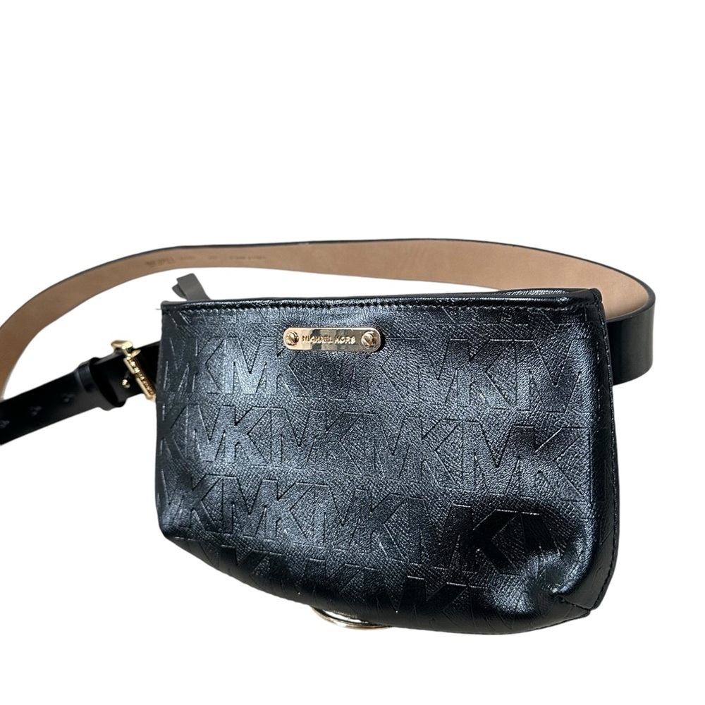 MICHAEL KORS Leather Embossed MK Logo Belt Bag - Picture 6 of 14